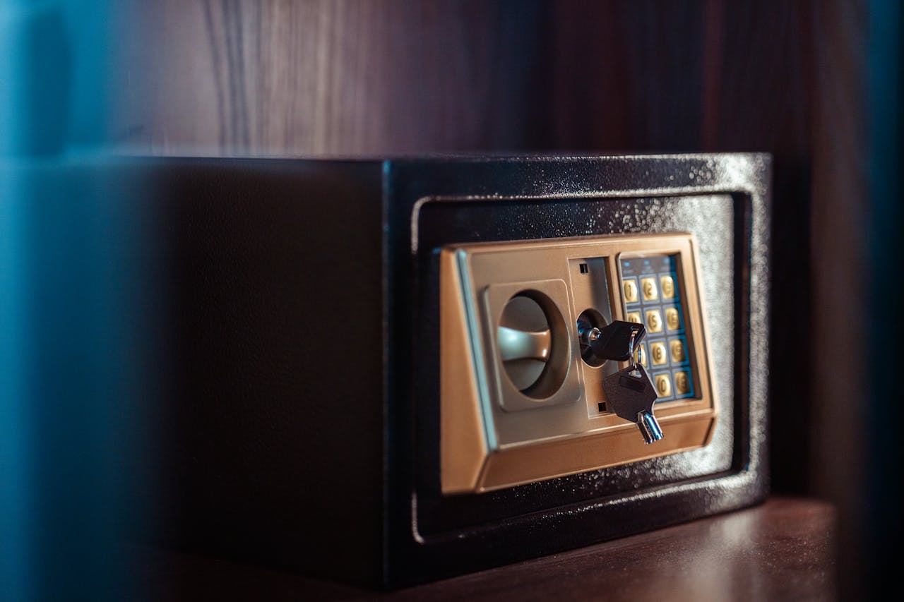 The Art of Drawing Readers In: Your attractive post title goes here Close-up image of an electronic safe with a key in Baghdad, Iraq.